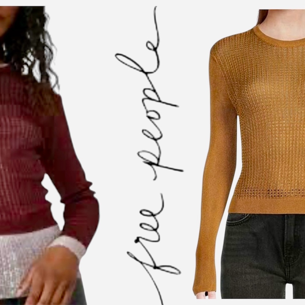 FREE PEOPLE H2O PULLOVER CREW SWEATER!! - Picture 1 of 4